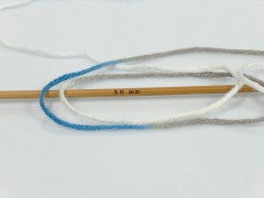 Bambus - Bavlna color - modrošedobílá