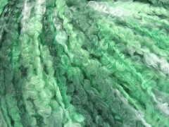 Bukle vlna worsted - zelené odstíny