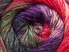 Magic wool de luxe - levandulovočervenozelná