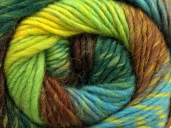 Magic wool de luxe - zelenožlutohnědá