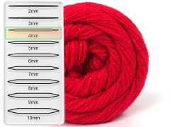 Merino Glitz - červená