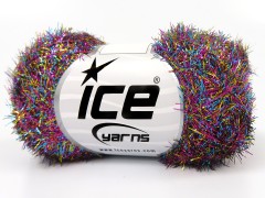 Metalická připlétací příze - tyrkysovorůžovozlatá