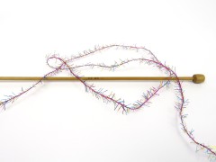 Metalická připlétací příze - tyrkysovorůžovozlatá