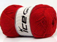 Přírodní bavlna - červená 1