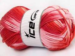 Přírodní bavlna color worsted - červenolososovorůžová