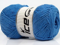 Přírodní bavlna - modrá 2
