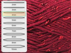 Přírodní bavlna s flitry - vínová 1