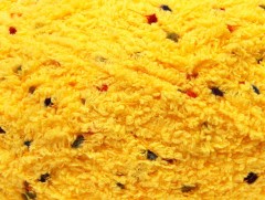 Puffy pompom - tmavě žlutá