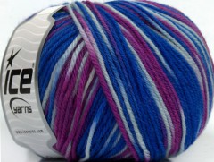 Superwash vlna color - modropurpurová