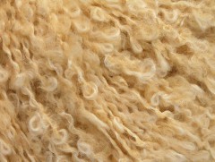 Vlna bavlna buklé - krémová 1