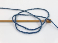 Vlna cord aran - modré odstíny 1