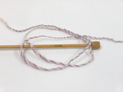 Vlna cord aran - šedopurpurovokrémovoměděná